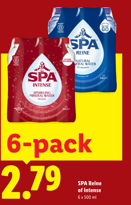 Spa   mineraalwater folder aanbieding bij  Lidl - details