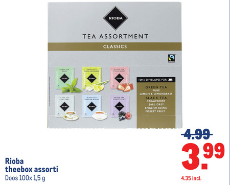 Rioba   thee folder aanbieding bij  Makro - details