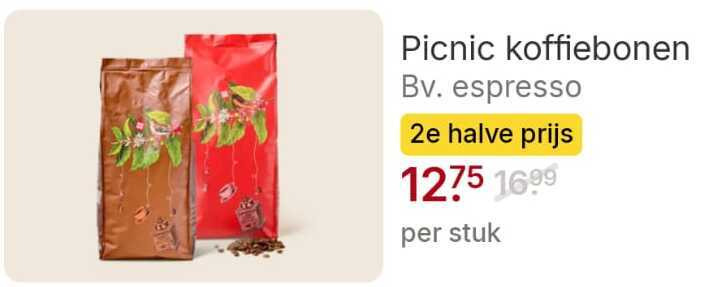 Picnic   koffiebonen folder aanbieding bij  Picnic - details