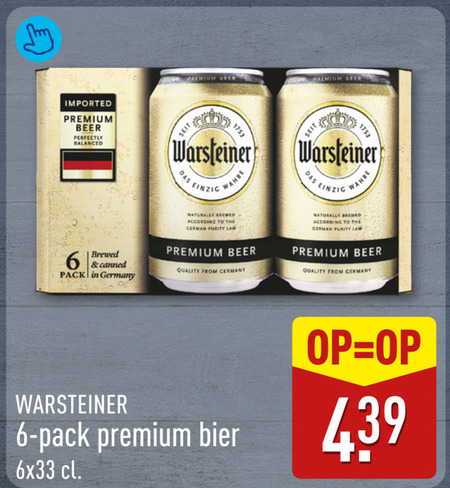 Warsteiner   blikje bier folder aanbieding bij  Aldi - details