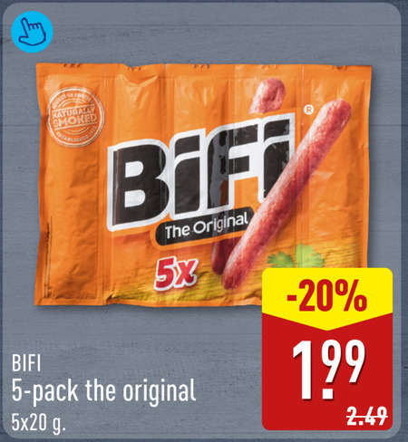 Bifi   bierworstjes folder aanbieding bij  Aldi - details