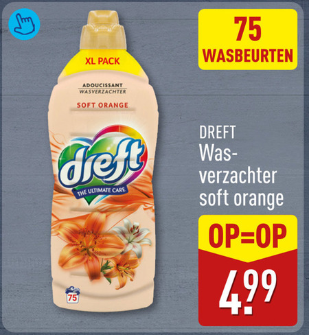 Dreft   wasverzachter folder aanbieding bij  Aldi - details