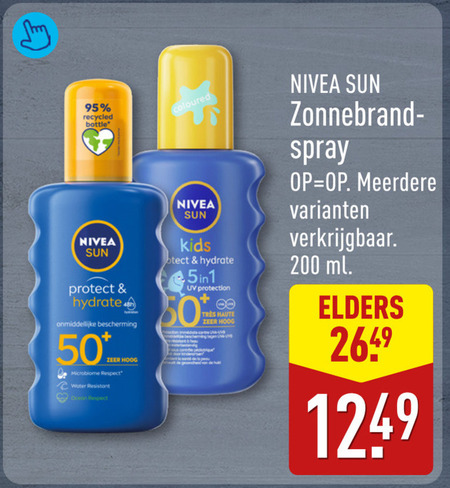 Nivea   zonnebrandolie folder aanbieding bij  Aldi - details