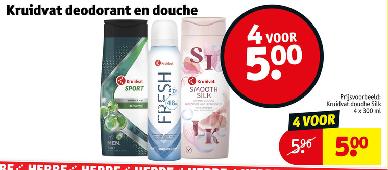 Kruidvat Huismerk   douchegel, deodorant folder aanbieding bij  Kruidvat - details