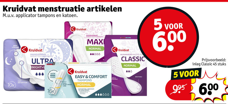 Always   inlegkruisjes, maandverband folder aanbieding bij  Kruidvat - details