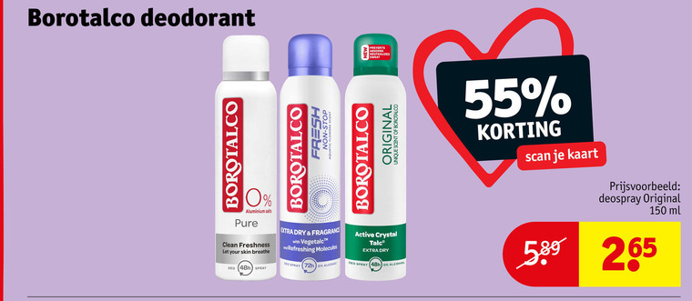Borotalco   deodorant folder aanbieding bij  Kruidvat - details