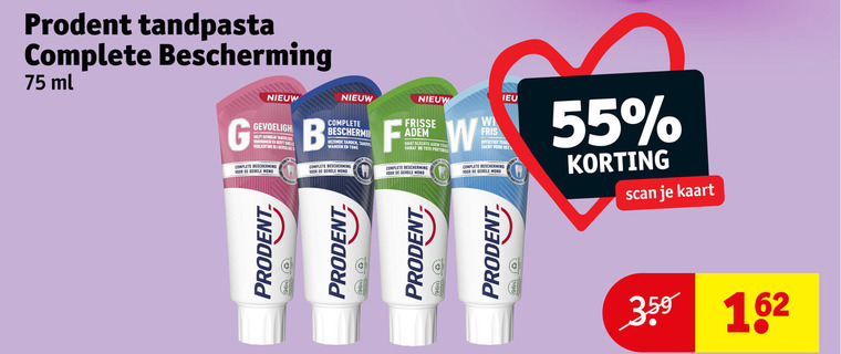 Prodent   tandpasta folder aanbieding bij  Kruidvat - details