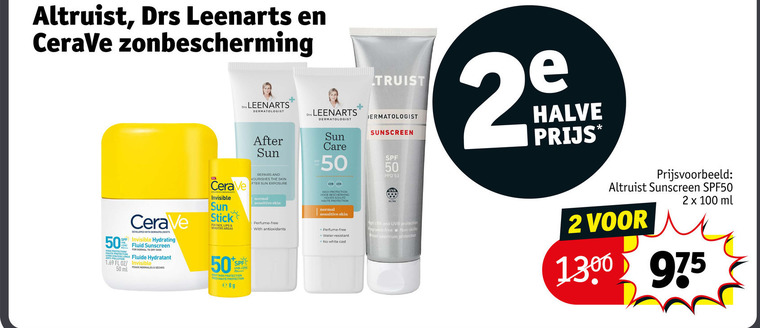 drs leenarts zonnebrandolie 2 50 100 zonbescherming after sun sunscreen care halve normal sensitive skin power schutz haute protection developed with invisible hydrating fluid for to dry anti fluide hydratant oz stick face lips ml peaux normales high tres repairs and nourishes exposure perfume free antioxidants white cast water resistant ultra uva uvb sticky broad spectrum spf50 folder aanbieding bij Kruidvat Drs Leenarts zonnebrandolie folder aanbieding bij Kruidvat - details