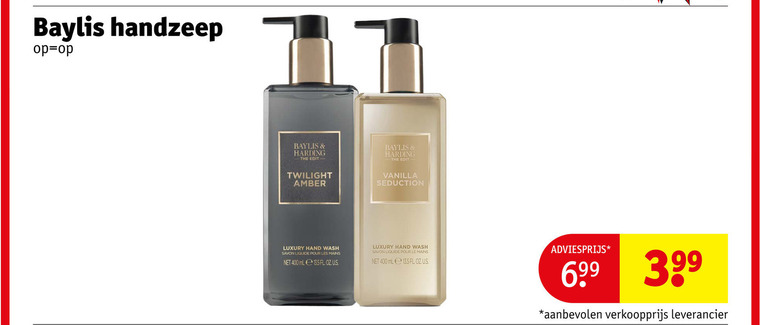 Baylis and Harding   handzeep folder aanbieding bij  Kruidvat - details