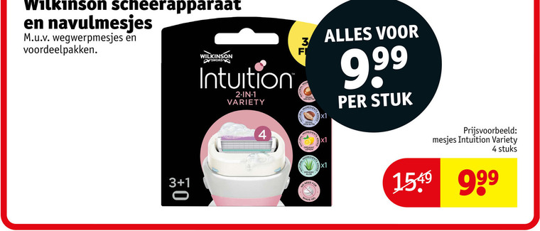 Wilkinson   scheermesjes folder aanbieding bij  Kruidvat - details