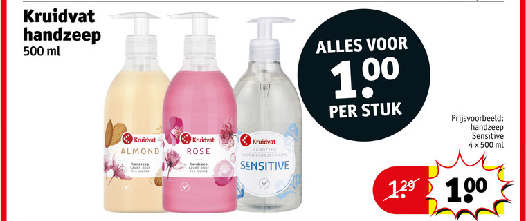 Kruidvat Huismerk   handzeep folder aanbieding bij  Kruidvat - details