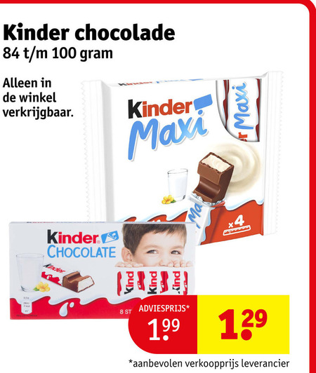 Kinder   chocolade folder aanbieding bij  Kruidvat - details