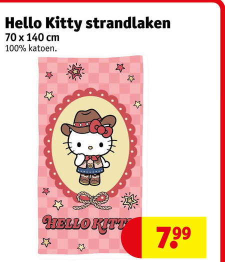 Hello Kitty   strandlaken folder aanbieding bij  Kruidvat - details