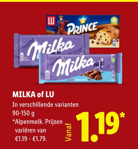 Milka   biscuits folder aanbieding bij  Lidl - details