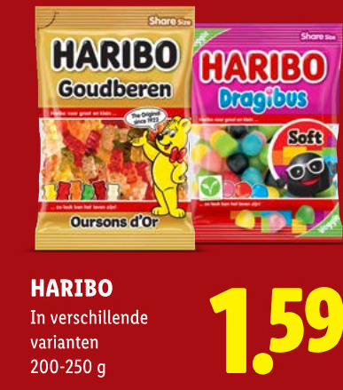 haribo snoep share goudberen dragibus soft folder aanbieding bij Lidl Haribo snoep folder aanbieding bij Lidl - details