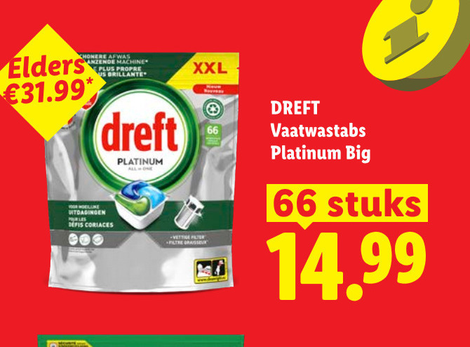 Dreft   vaatwasmiddel folder aanbieding bij  Lidl - details