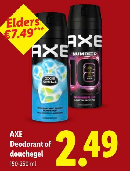 Axe   douchegel, deodorant folder aanbieding bij  Lidl - details