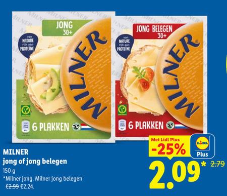 Milner   kaasplakken folder aanbieding bij  Lidl - details