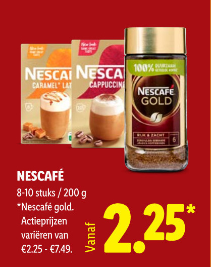 Nescafe   oploskoffie folder aanbieding bij  Lidl - details