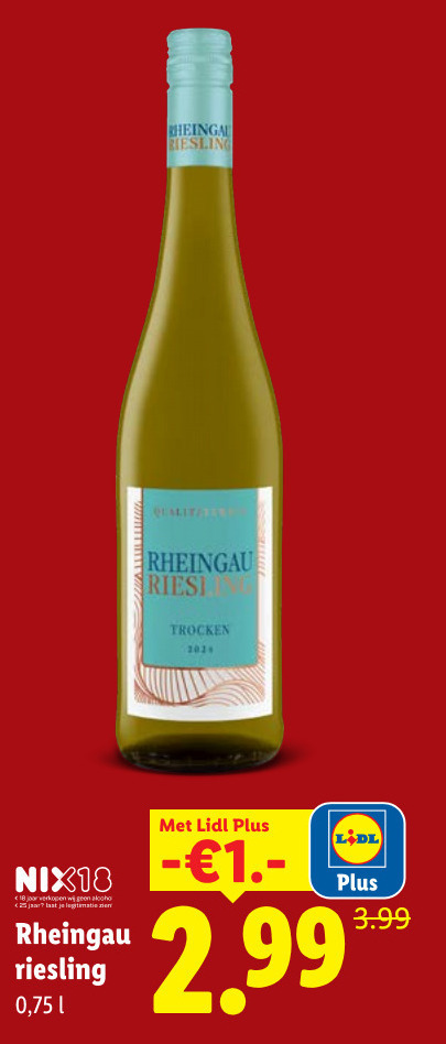 witte wijn 18 25 fles trocken nix18 jaar last zient riesling 3.99 folder aanbieding bij Lidl