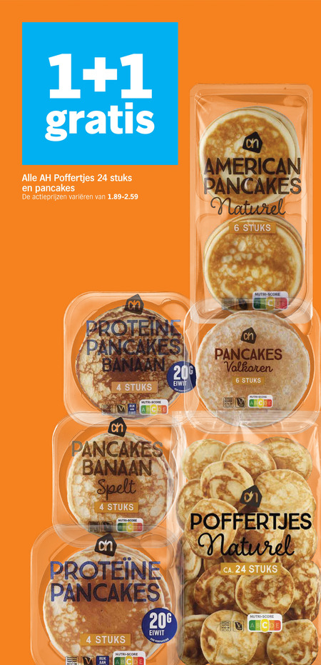 Albert Heijn Huismerk   poffertjes, pannenkoek folder aanbieding bij  Albert&nbsp;Heijn - details