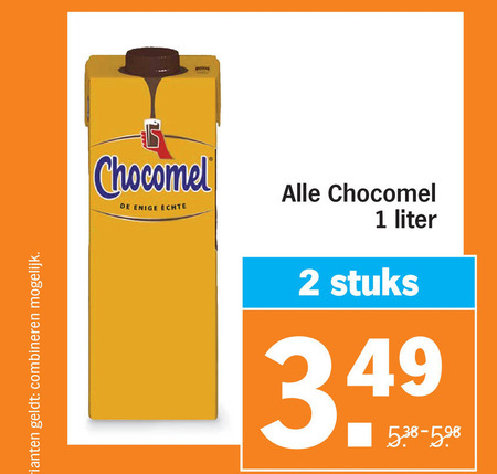 chocomel chocolademelk 1 2 combineren enige liter stuks folder aanbieding bij Albert Heijn Chocomel chocolademelk folder aanbieding bij Albert Heijn - details