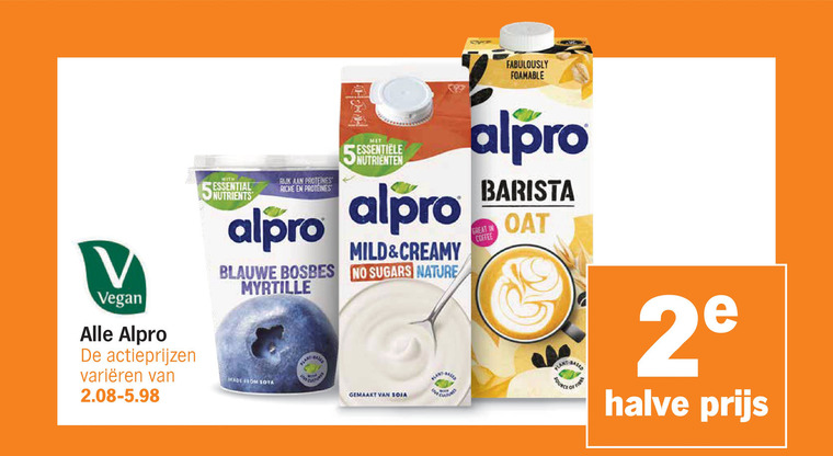 Alpro   soja zuivel, soja melk folder aanbieding bij  Albert&nbsp;Heijn - details