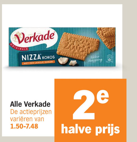 verkade biscuit originals nizza kokos suiker varieeren 2 halve folder aanbieding bij Albert Heijn Verkade biscuits folder aanbieding bij Albert Heijn - details