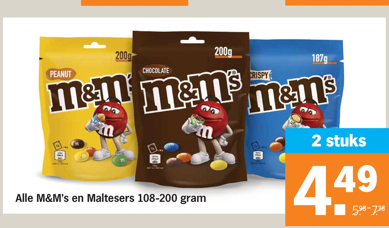 M en Ms   chocoladepindas, chocolade folder aanbieding bij  Albert&nbsp;Heijn - details