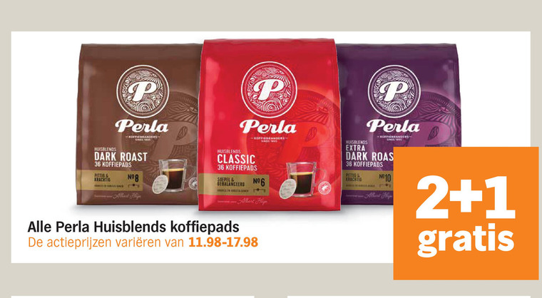 Perla   koffiepad folder aanbieding bij  Albert&nbsp;Heijn - details