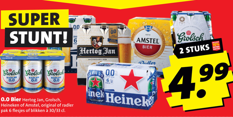 Heineken 0.0   blikje bier folder aanbieding bij  Boni - details