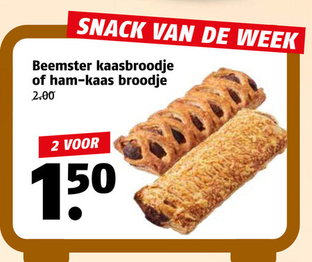 kaasbroodjes 2 150 snack week beemster kaasbroodje ham kaas broodje folder aanbieding bij Poiesz