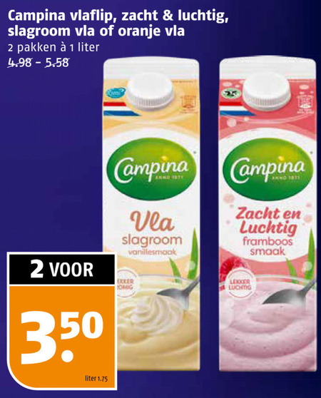 Campina   vla folder aanbieding bij  Poiesz - details