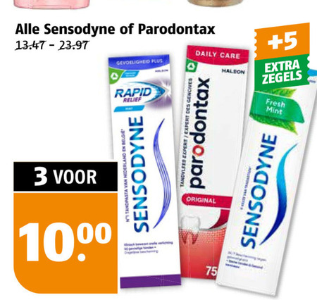 Sensodyne   tandpasta folder aanbieding bij  Poiesz - details