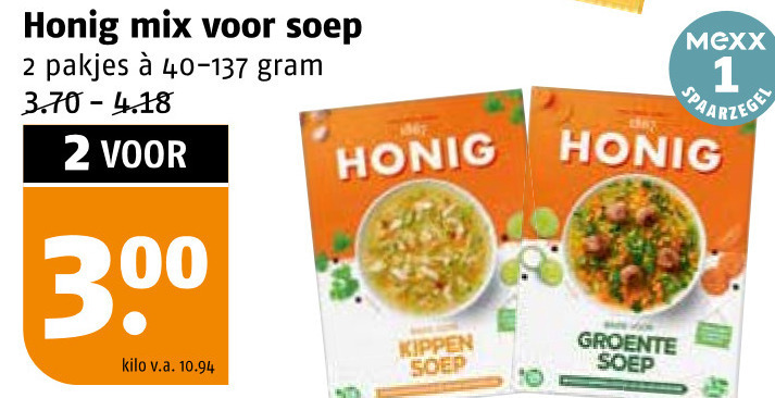 Honig   soep folder aanbieding bij  Poiesz - details