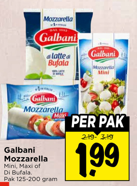 Galbani   mozzarella folder aanbieding bij  Vomar - details