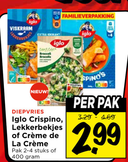 Iglo   lekkerbekjes folder aanbieding bij  Vomar - details