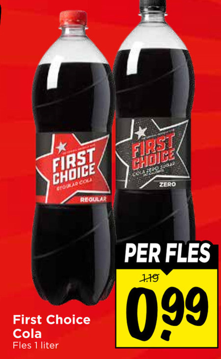 First Choice   cola folder aanbieding bij  Vomar - details