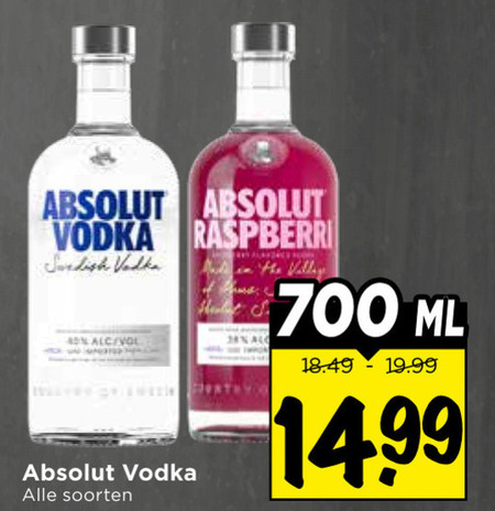 Absolut   wodka folder aanbieding bij  Vomar - details