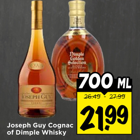 Joseph Guy   cognac, whisky folder aanbieding bij  Vomar - details