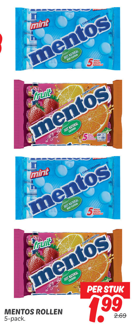 Mentos   snoep folder aanbieding bij  Dekamarkt - details