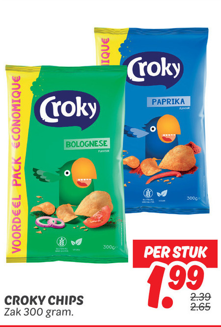 Croky   chips folder aanbieding bij  Dekamarkt - details