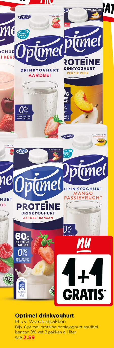 Optimel   drinkyoghurt folder aanbieding bij  Jumbo - details