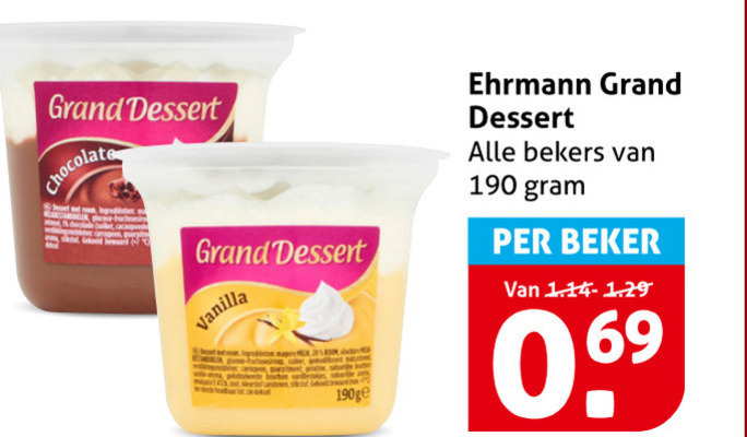 Ehrmann   toetje folder aanbieding bij  Hoogvliet - details