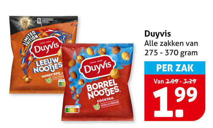 Duyvis   borrelnootjes folder aanbieding bij  Hoogvliet - details