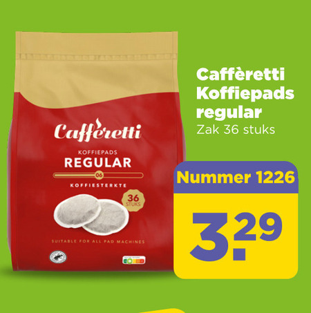 Cafferetti   koffiepad folder aanbieding bij  Plus - details