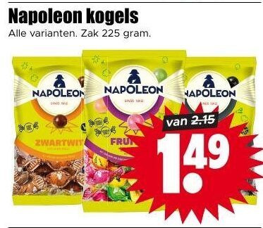 Napoleon   snoep folder aanbieding bij  Dirk - details