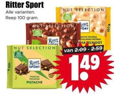 Ritter Sport   chocolade folder aanbieding bij  Dirk - details