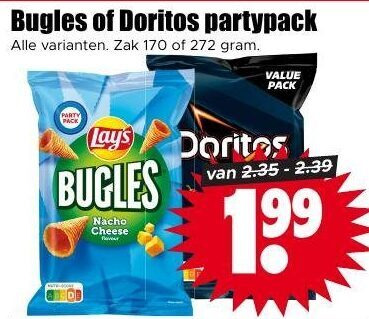 Doritos   chips, zoutje folder aanbieding bij  Dirk - details