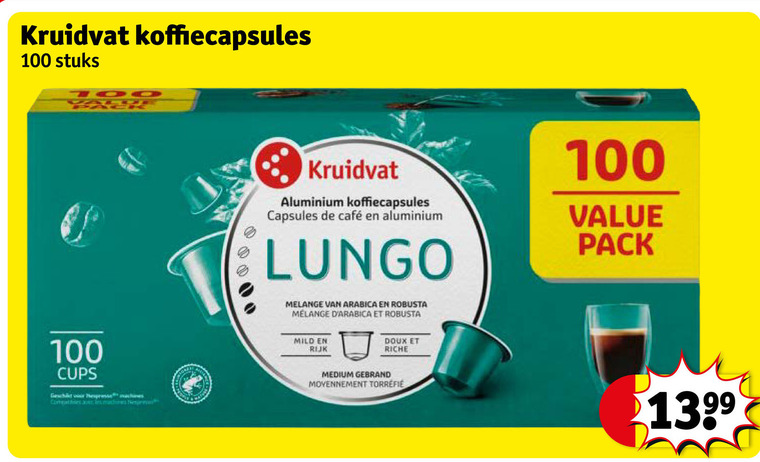 Kruidvat Huismerk   koffiecups folder aanbieding bij  Kruidvat - details
